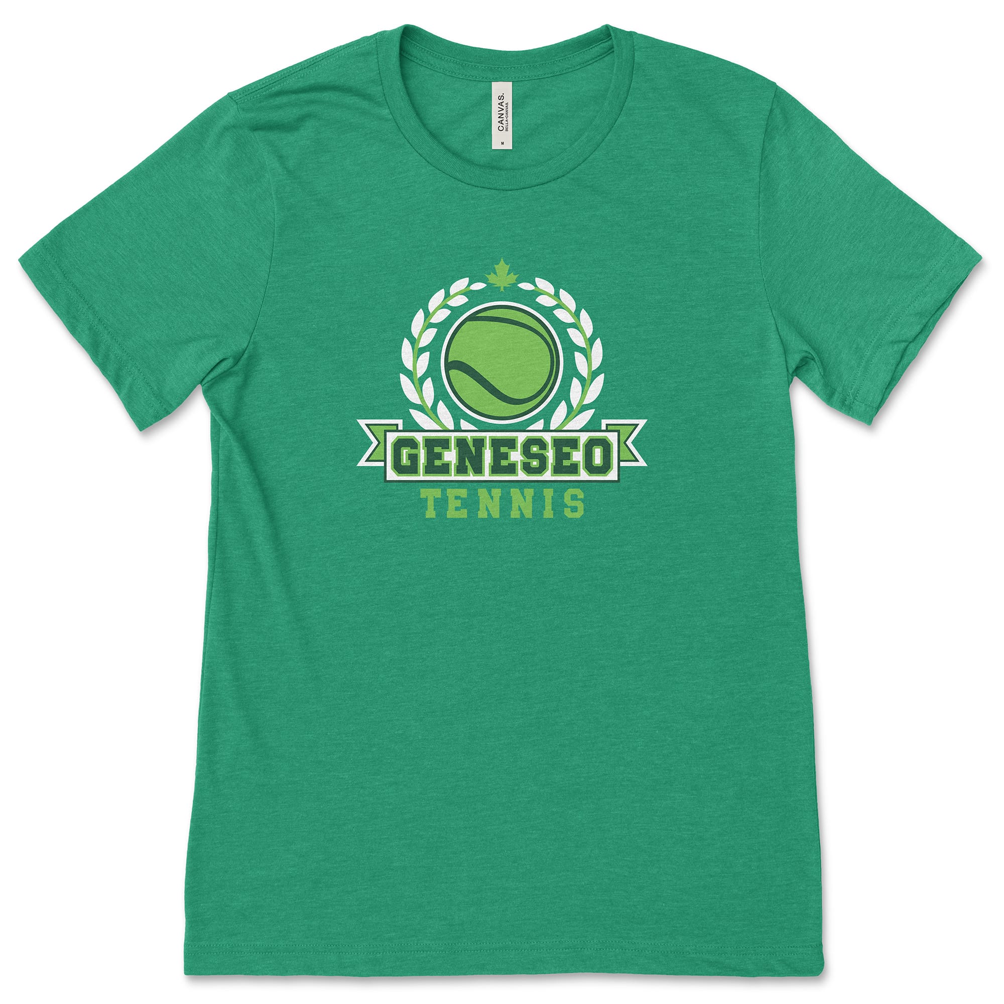 Geneseo Tennis | GTN11 (White, Green) | Unisex Tee