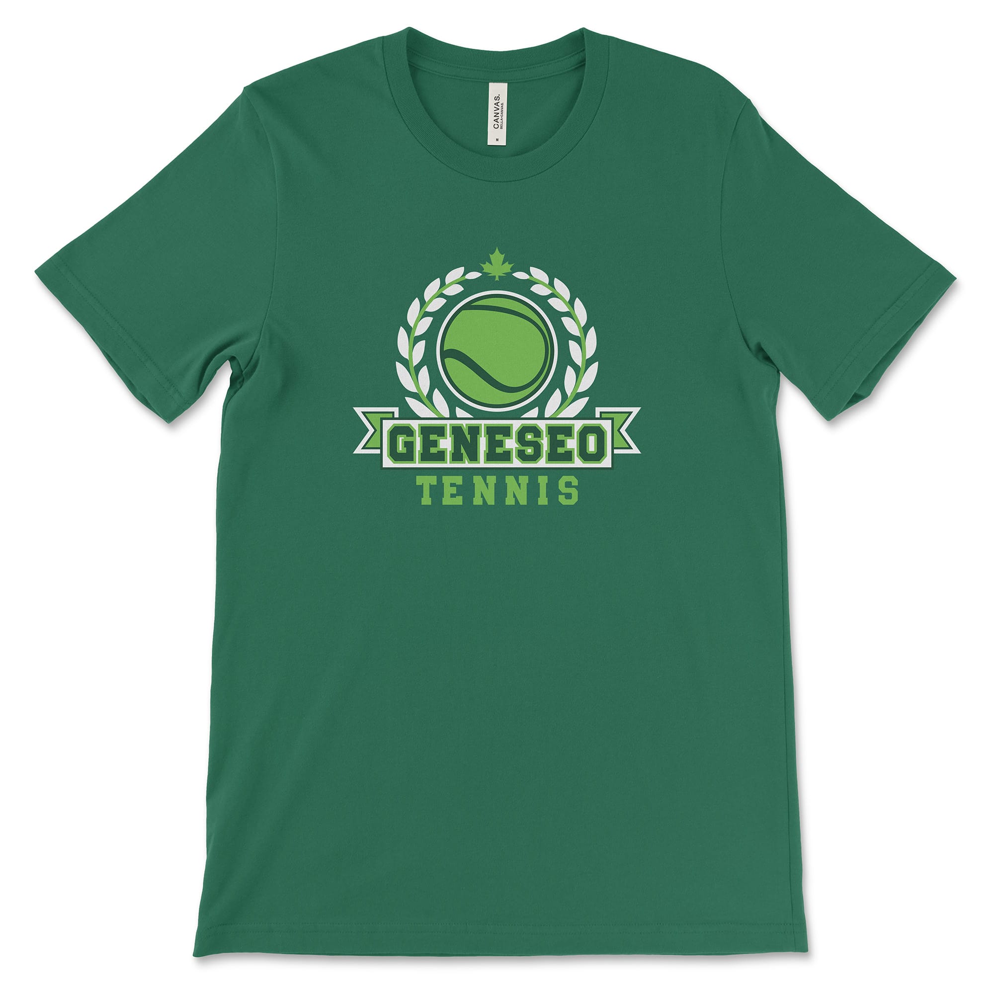 Geneseo Tennis | GTN11 (White, Green) | Unisex Tee