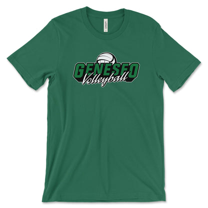Geneseo Volleyball | GV1 (White, Black, Kelly) | Unisex Tee